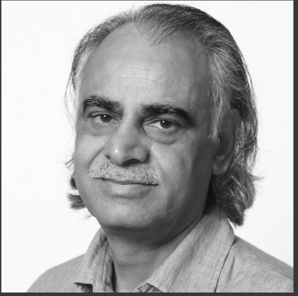 Black and white headshot of Ziauddin Sardar
